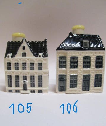 KLM-huisje (2) - Bols - 2x KLM huizen nrs 105-106, Antiek en Kunst