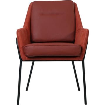 Leren eetkamerstoel Mix Duo - Kenia Burgundy en Toledo, Huis en Inrichting, Stoelen, Ophalen of Verzenden, Nieuw, Leer, Bohemian, Industrieel, Modern, Scandinavisch