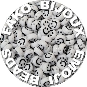 Fako Bijoux - Emoji / Smiley Kralen - Acryl - 7mm - Sieraden, Verzenden, Nieuw