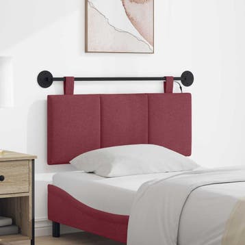 vidaXL Hangend hoofdbord Wijnrood Fluweel, Verzenden, Nieuw, Rood, Stof