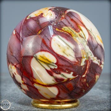 Zeldzame natuurlijke topkwaliteit mookaïet Sphere- 789.51 g