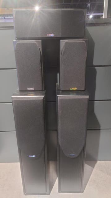 Mission 5.0 speakerset - Krachtige surround speakerset, Ophalen, Zo goed als nieuw, Surroundset zonder subwoofer, Overige merken