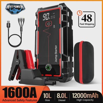 AntPower 12000mAh Jump Starter 1600A - Noodstroom & Powerban, Auto diversen, Verzenden, Nieuw