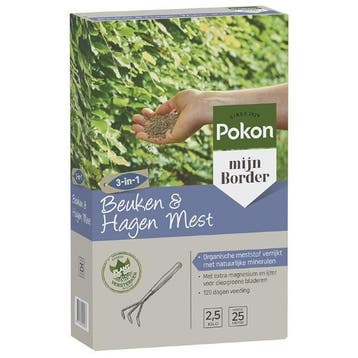 Beuken en hagen mest | Pokon | 2.5 kg (25 m² ), Verzenden