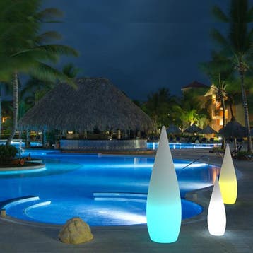 Tuindecoratie Oplaadbare Staande Lamp LED RGB Waterdruppel 8, Kunststof, Minder dan 50 watt, Nieuw, Ophalen of Verzenden