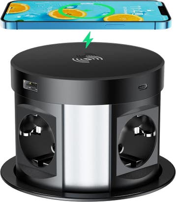 Pop-up stekkerblok | 3680W | USB-C | Laatste Stuk!, Ophalen of Verzenden, Zo goed als nieuw, Stopcontact