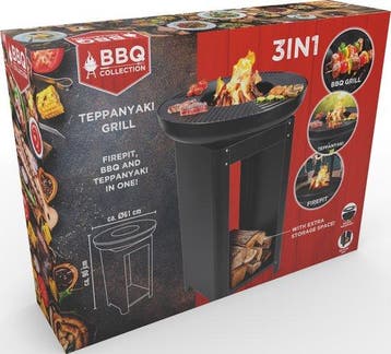 2dekans | BBQ Collectie 3-in-1 Vuurkorf en Grillplaat -, Tuin en Terras, Terrasverwarmers, Ophalen of Verzenden, Zo goed als nieuw