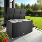 Kussenbox Oslo met aluminium frame 145x82,5x79,5cm - zwart, Verzenden, Nieuw