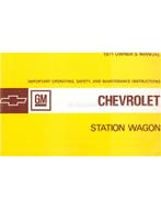 1971 CHEVROLET STATION WAGON INSTRUCTIEBOEKJE ENGELS (USA)