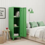 Lockerkast Kurikka metaal 137x38x38 cm appelgroen [en.casa], Huis en Inrichting, Kasten | Lockerkasten, Verzenden, Nieuw