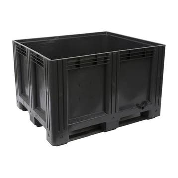Palletbox kunststof 120x100x76cm gesloten, 3-sledes, nieuw -, Ophalen of Verzenden