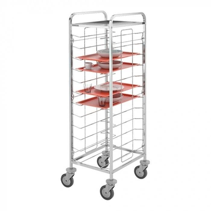 dienbladenwagen | RVS | 12 dienbladen HorecaTraders, Zakelijke goederen, Horeca | Meubilair en Inrichting, Verzenden