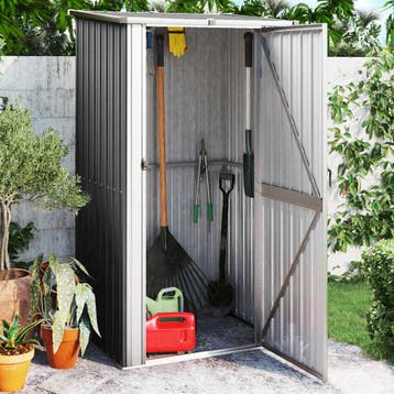vidaXL Tuinschuur 118,5x97x209,5 cm gegalvaniseerd staal, Tuin en Terras, Verzenden, Nieuw