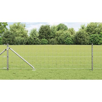 vidaXL Euro-hek met grondpennen 10 x 0,8 m Gegalvaniseerd, Verzenden, Nieuw, IJzer