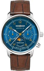 Zeppelin 9637-3 Méditerranée maanfase dames horloge, Overige merken, Staal, Verzenden, Polshorloge