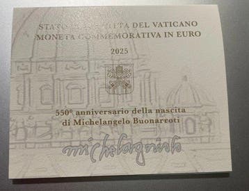Vaticaan. 2 Euro 2025 Michelangelo (Zonder minimumprijs)