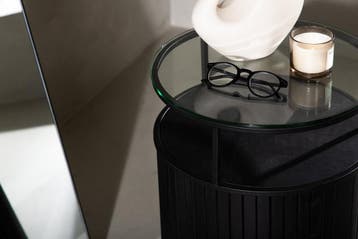 Bijzettafel  Patra  Zwart  Glas  Jörn, Huis en Inrichting, Verzenden, Nieuw