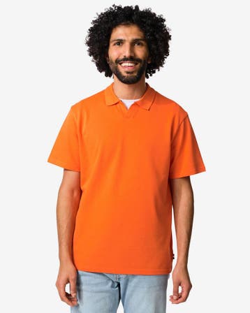 HEMA Herenpolo Jack piqué WK oranje van €14.99 voor €6 sale, Verzenden, Nieuw