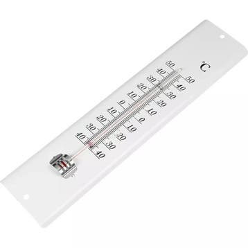 Benson Witte metalen thermometer - 30 cm - Celsius & Fahr..., Ophalen of Verzenden, Nieuw