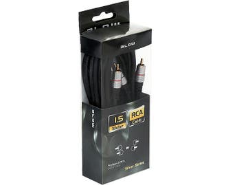 Tulp Audio Kabel 1,5 meter M-M Afgeschermd - Zwart Zilver Se, Computers en Software, Ophalen of Verzenden, Nieuw
