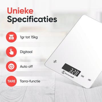 2dekans | Kitchenwell Digitale Precisie Keukenweegschaal –, Ophalen of Verzenden, Zo goed als nieuw