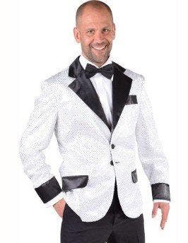 Colbert man glitter wit, Ophalen of Verzenden, Nieuw