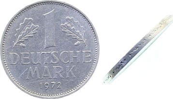 Duitsland Fehlpraegung 1 Dm 1972j doppelte Randinschrift..., Verzenden