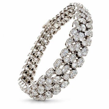 Armband - 18 karaat Witgoud, 18k witgoud flexibele 8,32 ct, Nieuw