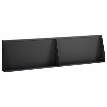 vidaXL Keerwand 2 st 80 x 12 x 30 cm Staal Zwart, Verzenden, Nieuw