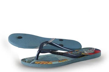 Havaianas Slippers in maat 38 Blauw, Slippers, Zo goed als nieuw, Havaianas, Verzenden