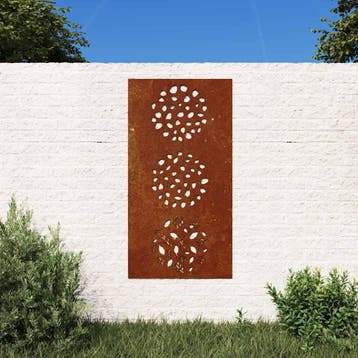vidaXL Wanddecoratie tuin bladontwerp 105x55 cm cortenstaal, Verzenden, Nieuw