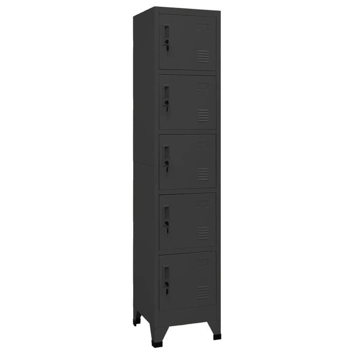 vidaXL Lockerkast 38x40x180 cm staal antracietkleurig, Huis en Inrichting, Kasten | Lockerkasten, Nieuw, Verzenden