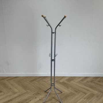 Kapstok vv 12 haken (hxbxd) 174x58x58 cm,  zilvergrijs, Ophalen of Verzenden, Gebruikt, Metaal