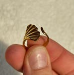 No-Fade Goud-Stijl Vergulde Zee Schelp Stijl Ring, IJzer of Staal, Nieuw, Ophalen of Verzenden, Dame of Heer
