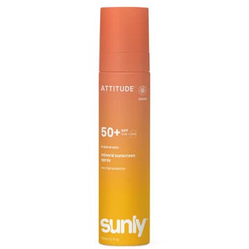 Attitude Sunly Sunscreen Spray SPF50 Tropical Coco - 75ml, Ophalen of Verzenden, Nieuw, Overige typen