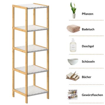 Sokkel Bamboe Wit 140x33x34cm (Voor in Huis), Verzenden, Nieuw