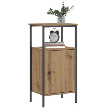 vidaXL Nachtkastjes 2 st 41x31x80cm bewerkt hout artisanaal, Verzenden, Nieuw, Hout