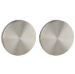 Set van twee blinde plaatjes ø52x6mm Permafix rvs mat, Verzenden, Nieuw