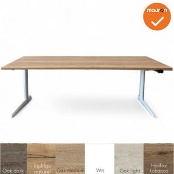 Ahrend 500 bureau – Slinger verstelbaar – Nieuw blad –, Werkplek, Ophalen of Verzenden, Gebruikt, Bureau
