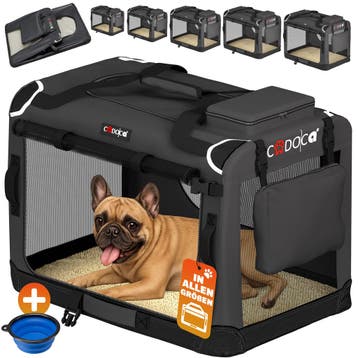 Hondentransportbox Antraciet M 60x42x44cm (Voor in Huis), Verzenden, Nieuw