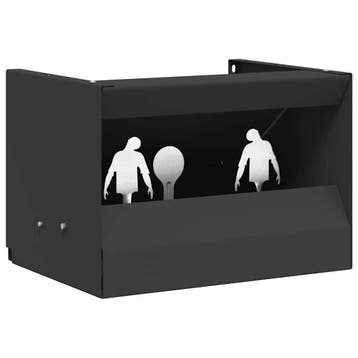vidaXL Kogel Trap Box Zwart 29 x 22 x 20 cm Staal, Sport en Fitness, Verzenden, Nieuw