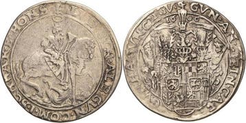 1/2 taler, daalder 1606, Schwarzburg-arnstadt en Sondersh..., Verzenden
