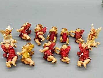 Figuur - 12-teiliges Engel-Set Formano & Gilde – Handbemalt