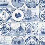 Dol op knutselen? Plakfolie delfts blauwe tegeltjes folie, Nieuw