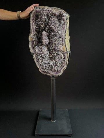MUSEUMSTUK - AA+ Quality Amethist Geode op roterend