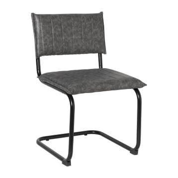 Eetkamerstoel Yara PU - antraciet - 82.5x56x55 cm, Verzenden, Nieuw