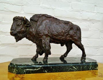 naar Léon Mignon (1847-1898) - sculptuur, Grote bronzen