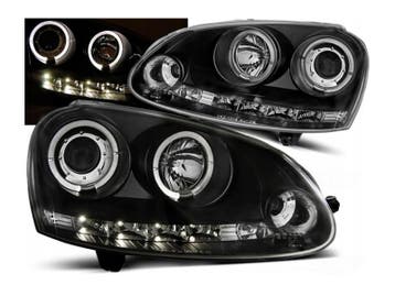 LED Angel Eyes koplamp units geschikt voor VW Golf 5, Auto-onderdelen, Verlichting, Verzenden, Nieuw, Volkswagen