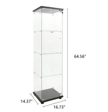 Glazen Vitrinekast met LED – 4-Laags Displaykast, Huis en Inrichting, Kasten | Vitrinekasten, Verzenden, Nieuw