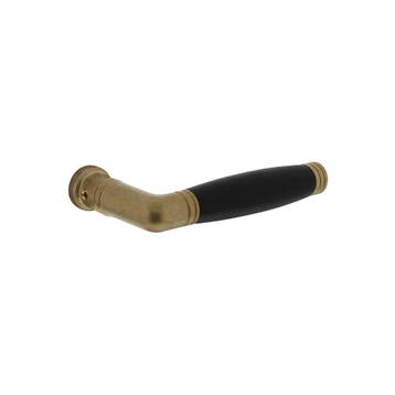 Intersteel Deurkruk Ton 222 - messing getrommeld/ebbenhout, Verzenden, Nieuw